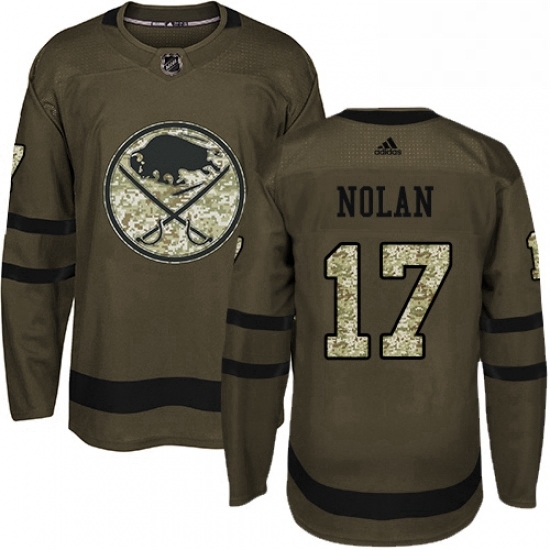Mens Adidas Buffalo Sabres 17 Jordan Nolan Authentic Green Salute to Service NHL Jersey Mens Adidas Buffalo Sabres 17 Jordan Nolan Authentic Green Salute to Service NHL Jersey