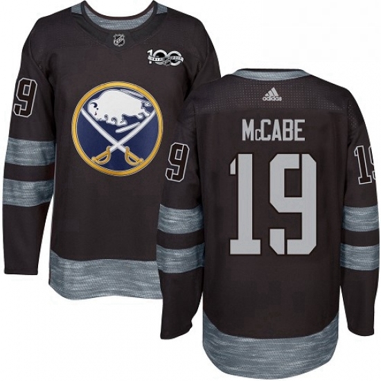 Mens Adidas Buffalo Sabres 19 Jake McCabe Authentic Black 1917 2017 100th Anniversary NHL Jersey Mens Adidas Buffalo Sabres 19 Jake McCabe Authentic Black 1917 2017 100th Anniversary NHL Jersey