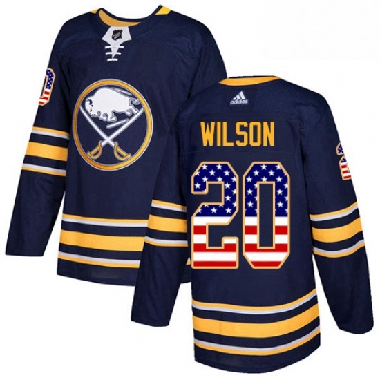 Mens Adidas Buffalo Sabres 20 Scott Wilson Authentic Navy Blue USA Flag Fashion NHL Jersey Mens Adidas Buffalo Sabres 20 Scott Wilson Authentic Navy Blue USA Flag Fashion NHL Jersey