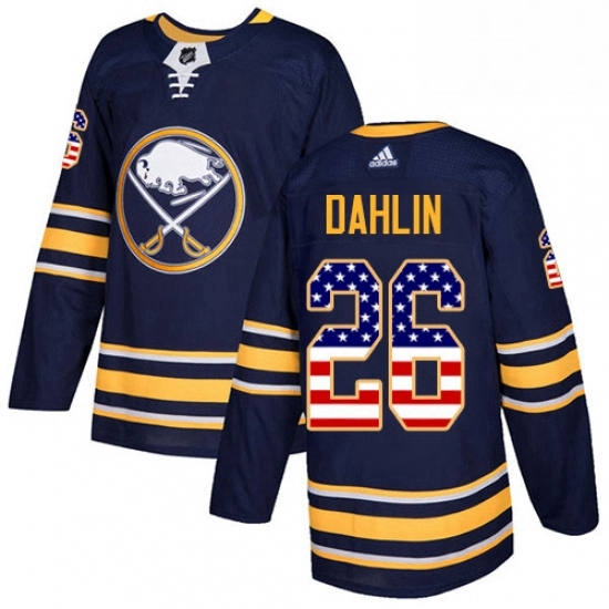 Mens Adidas Buffalo Sabres 26 Rasmus Dahlin Authentic Navy Blue USA Flag Fashion NHL Jersey Mens Adidas Buffalo Sabres 26 Rasmus Dahlin Authentic Navy Blue USA Flag Fashion NHL Jersey
