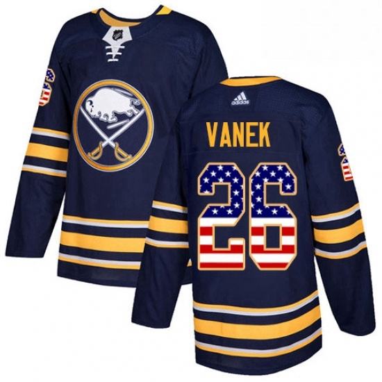 Mens Adidas Buffalo Sabres 26 Thomas Vanek Authentic Navy Blue USA Flag Fashion NHL Jersey Mens Adidas Buffalo Sabres 26 Thomas Vanek Authentic Navy Blue USA Flag Fashion NHL Jersey
