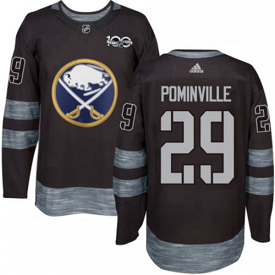 Mens Adidas Buffalo Sabres 29 Jason Pominville Authentic Black 1917 2017 100th Anniversary NHL Jersey Mens Adidas Buffalo Sabres 29 Jason Pominville Authentic Black 1917 2017 100th Anniversary NHL Jersey
