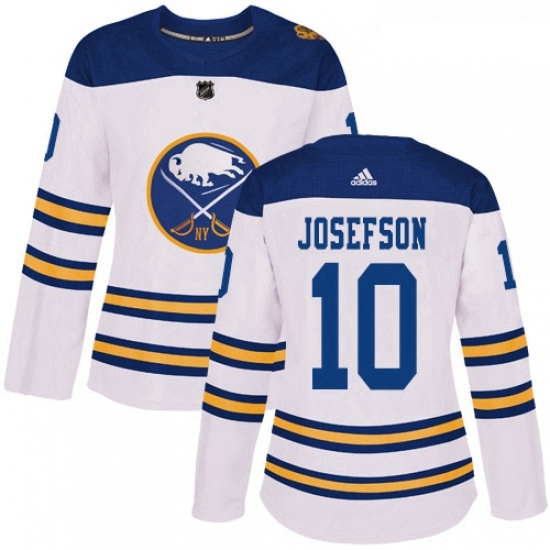 Womens Adidas Buffalo Sabres 10 Jacob Josefson Authentic White 2018 Winter Classic NHL Jersey Womens Adidas Buffalo Sabres 10 Jacob Josefson Authentic White 2018 Winter Classic NHL Jersey