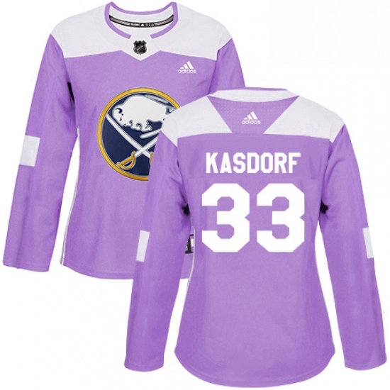 Womens Adidas Buffalo Sabres 33 Jason Kasdorf Authentic Purple Fights Cancer Practice NHL Jersey Womens Adidas Buffalo Sabres 33 Jason Kasdorf Authentic Purple Fights Cancer Practice NHL Jersey