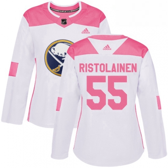Womens Adidas Buffalo Sabres 55 Rasmus Ristolainen Authentic WhitePink Fashion NHL Jersey Womens Adidas Buffalo Sabres 55 Rasmus Ristolainen Authentic WhitePink Fashion NHL Jersey