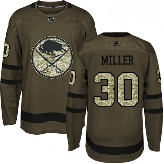 Youth Adidas Buffalo Sabres 30 Ryan Miller Premier Green Salute to Service NHL Jersey Youth Adidas Buffalo Sabres 30 Ryan Miller Premier Green Salute to Service NHL Jersey