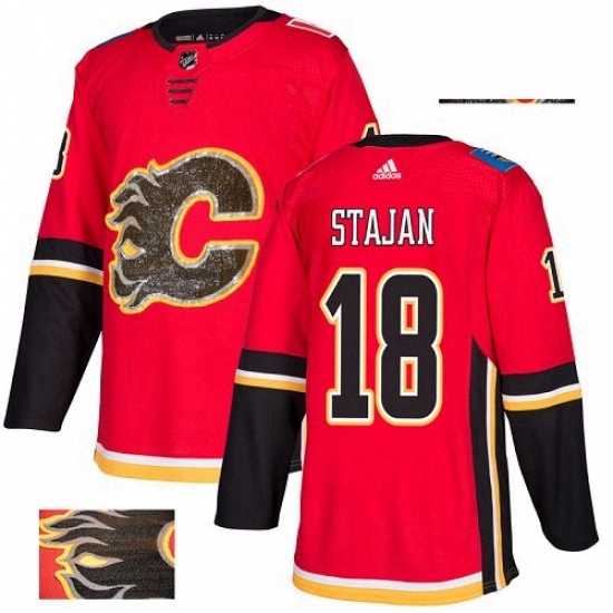 Mens Adidas Calgary Flames 18 Matt Stajan Authentic Red Fashion Gold NHL Jersey Mens Adidas Calgary Flames 18 Matt Stajan Authentic Red Fashion Gold NHL Jersey