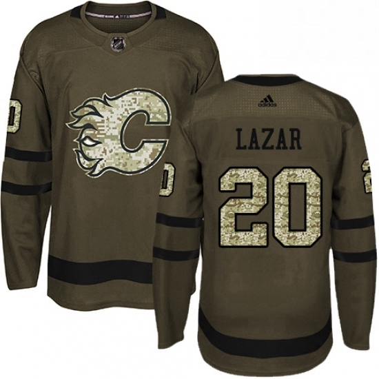 Mens Adidas Calgary Flames 20 Curtis Lazar Authentic Green Salute to Service NHL Jersey Mens Adidas Calgary Flames 20 Curtis Lazar Authentic Green Salute to Service NHL Jersey