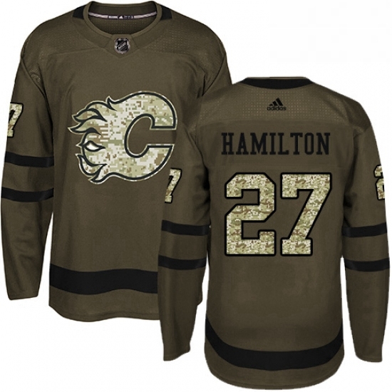 Mens Adidas Calgary Flames 27 Dougie Hamilton Premier Green Salute to Service NHL Jersey Mens Adidas Calgary Flames 27 Dougie Hamilton Premier Green Salute to Service NHL Jersey