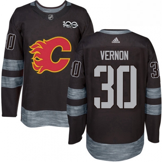 Mens Adidas Calgary Flames 30 Mike Vernon Authentic Black 1917 2017 100th Anniversary NHL Jersey Mens Adidas Calgary Flames 30 Mike Vernon Authentic Black 1917 2017 100th Anniversary NHL Jersey