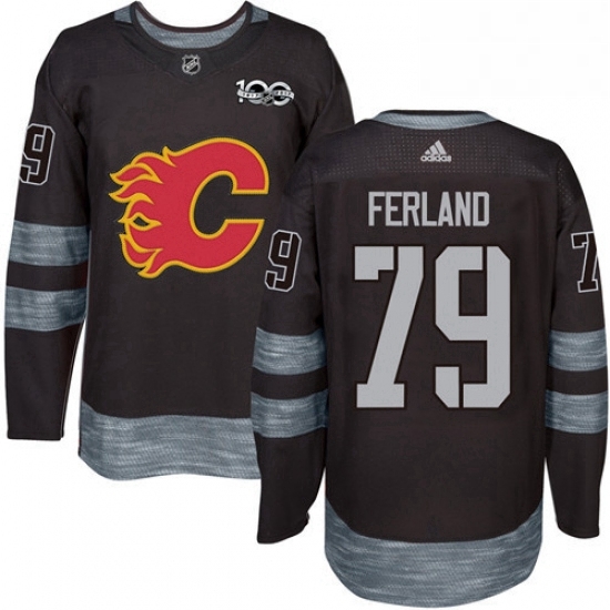 Mens Adidas Calgary Flames 79 Michael Ferland Authentic Black 1917 2017 100th Anniversary NHL Jersey Mens Adidas Calgary Flames 79 Michael Ferland Authentic Black 1917 2017 100th Anniversary NHL Jersey