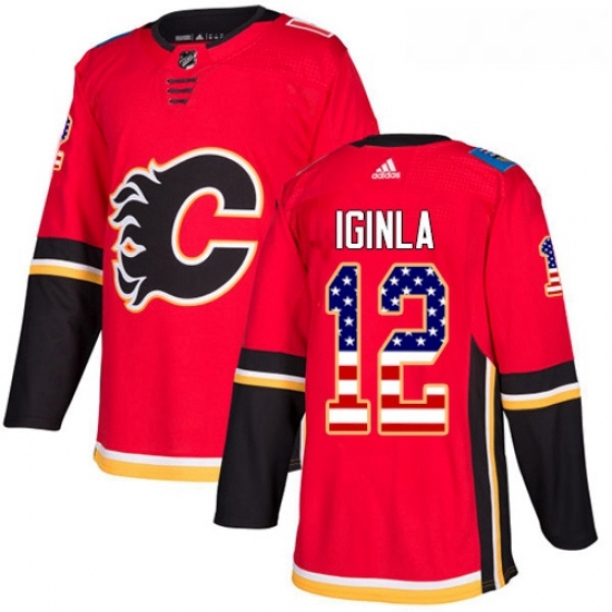 Youth Adidas Calgary Flames 12 Jarome Iginla Authentic Red USA Flag Fashion NHL Jersey Youth Adidas Calgary Flames 12 Jarome Iginla Authentic Red USA Flag Fashion NHL Jersey