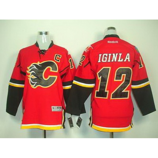Youth Calgary Flames 12# IGINLA red jerseys Youth Calgary Flames 12# IGINLA red jerseys