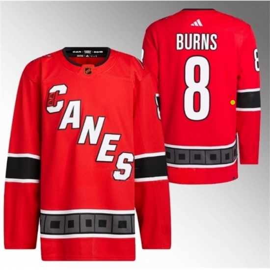 Men Carolina Hurricanes 8 Brent Burns 2022 23 Reverse Retro Red Stitched Jersey Men Carolina Hurricanes 8 Brent Burns 2022 23 Reverse Retro Red Stitched Jersey