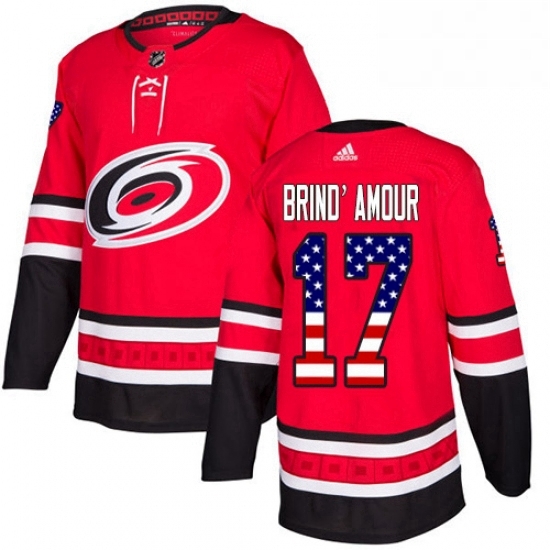 Mens Adidas Carolina Hurricanes 17 Rod BrindAmour Authentic Red USA Flag Fashion NHL Jersey Mens Adidas Carolina Hurricanes 17 Rod BrindAmour Authentic Red USA Flag Fashion NHL Jersey