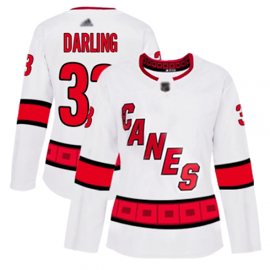 Women Hurricanes 33 Scott Darling White Road Authentic Stitched Hockey Jersey Women Hurricanes 33 Scott Darling White Road Authentic Stitched Hockey Jersey