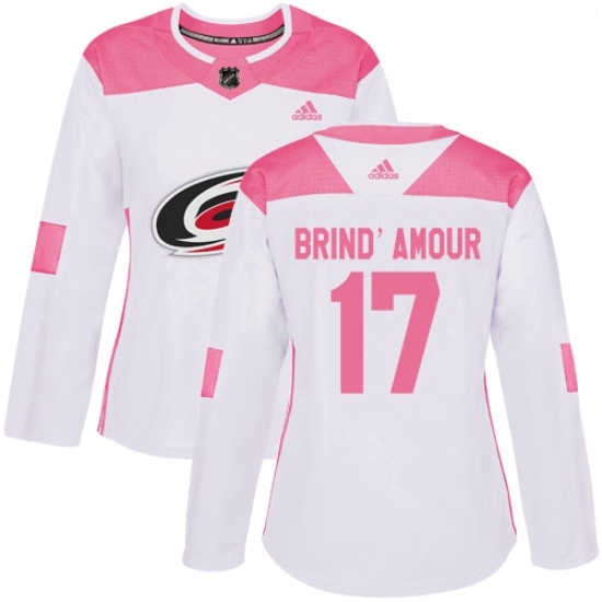 Womens Adidas Carolina Hurricanes 17 Rod BrindAmour Authentic WhitePink Fashion NHL Jersey Womens Adidas Carolina Hurricanes 17 Rod BrindAmour Authentic WhitePink Fashion NHL Jersey
