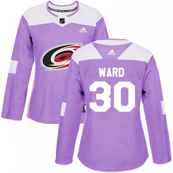 Womens Adidas Carolina Hurricanes 30 Cam Ward Authentic Purple Fights Cancer Practice NHL Jersey Womens Adidas Carolina Hurricanes 30 Cam Ward Authentic Purple Fights Cancer Practice NHL Jersey