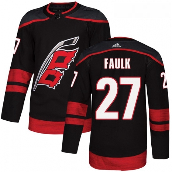 Youth Adidas Carolina Hurricanes 27 Justin Faulk Premier Black Alternate NHL Jersey Youth Adidas Carolina Hurricanes 27 Justin Faulk Premier Black Alternate NHL Jersey