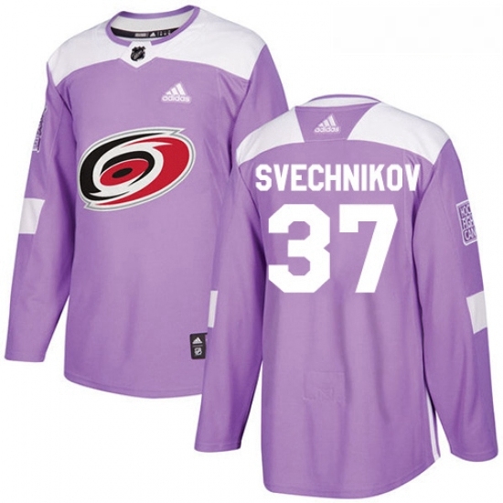 Youth Adidas Carolina Hurricanes 37 Andrei Svechnikov Authentic Purple Fights Cancer Practice NHL Jersey Youth Adidas Carolina Hurricanes 37 Andrei Svechnikov Authentic Purple Fights Cancer Practice NHL Jersey