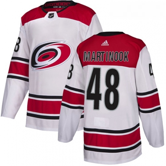 Youth Adidas Carolina Hurricanes 48 Jordan Martinook Authentic White Away NHL Jersey Youth Adidas Carolina Hurricanes 48 Jordan Martinook Authentic White Away NHL Jersey