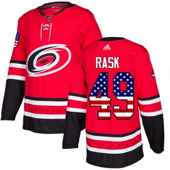 Youth Adidas Carolina Hurricanes 49 Victor Rask Authentic Red USA Flag Fashion NHL Jersey Youth Adidas Carolina Hurricanes 49 Victor Rask Authentic Red USA Flag Fashion NHL Jersey