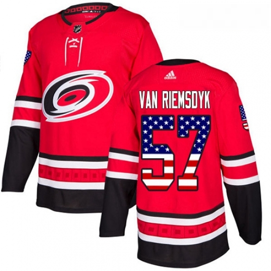 Youth Adidas Carolina Hurricanes 57 Trevor Van Riemsdyk Authentic Red USA Flag Fashion NHL Jersey Youth Adidas Carolina Hurricanes 57 Trevor Van Riemsdyk Authentic Red USA Flag Fashion NHL Jersey
