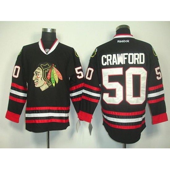 Blackhawks #50 Corey Crawford Black Stitched NHL Jersey Blackhawks #50 Corey Crawford Black Stitched NHL Jersey