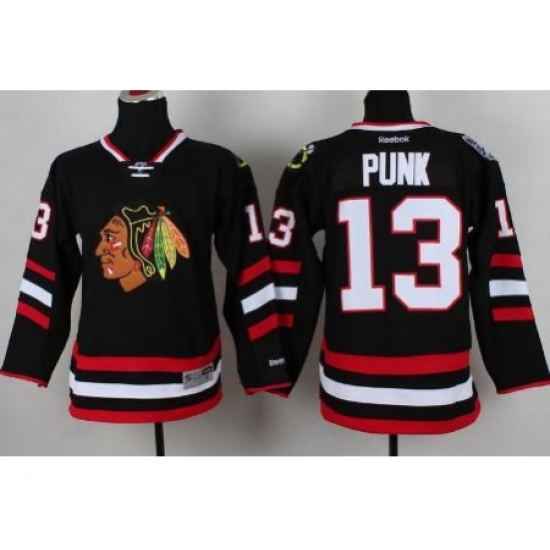 Chicago Blackhawks 13 CM Punk Black 2014 Stadium Series NHL Jersey Chicago Blackhawks 13 CM Punk Black 2014 Stadium Series NHL Jersey
