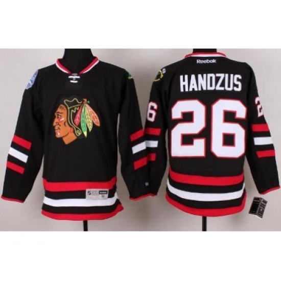 Chicago Blackhawks 26 Michal Handzus Black 2014 Stadium Series NHL Jersey A PATCH Chicago Blackhawks 26 Michal Handzus Black 2014 Stadium Series NHL Jersey A PATCH