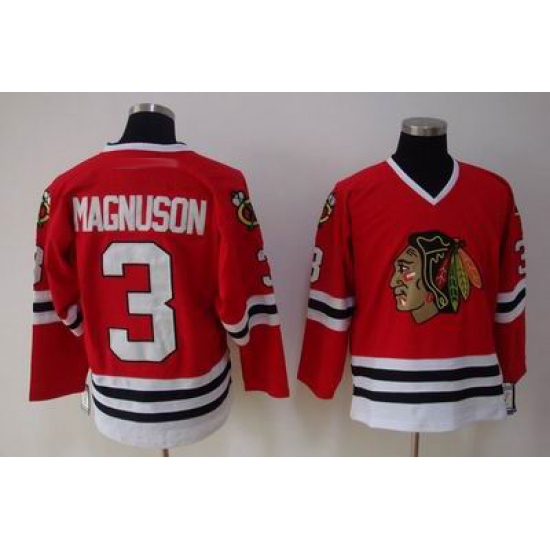 Chicago Blackhawks #3 Keith Magnuson Red CCM red Jersey Chicago Blackhawks #3 Keith Magnuson Red CCM red Jersey