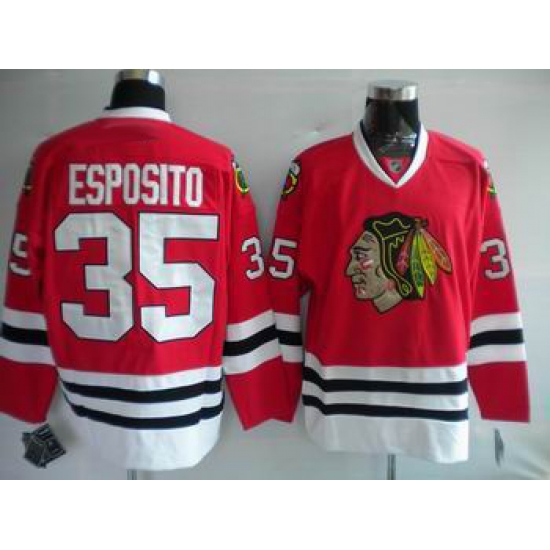 Chicago Blackhawks #35 Tony Esposito Hockey red Jersey Chicago Blackhawks #35 Tony Esposito Hockey red Jersey