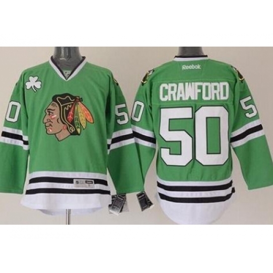 Chicago Blackhawks 50 Corey Crawford Green Stitched NHL Jersey Chicago Blackhawks 50 Corey Crawford Green Stitched NHL Jersey