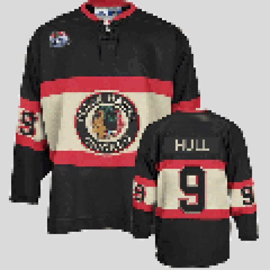 Chicago Blackhawks #9 Bobby Hull Winter Classic Black hockey Jersey Chicago Blackhawks #9 Bobby Hull Winter Classic Black hockey Jersey
