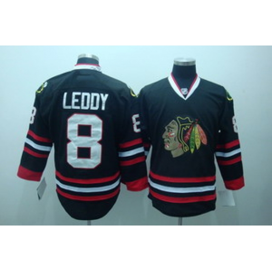Chicago Blackhawks leddy 8 black hockey jerseys Chicago Blackhawks leddy 8 black hockey jerseys