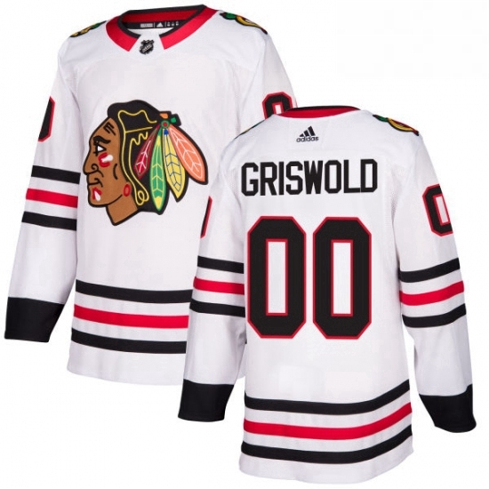 Mens Adidas Chicago Blackhawks 00 Clark Griswold Authentic White Away NHL Jersey Mens Adidas Chicago Blackhawks 00 Clark Griswold Authentic White Away NHL Jersey