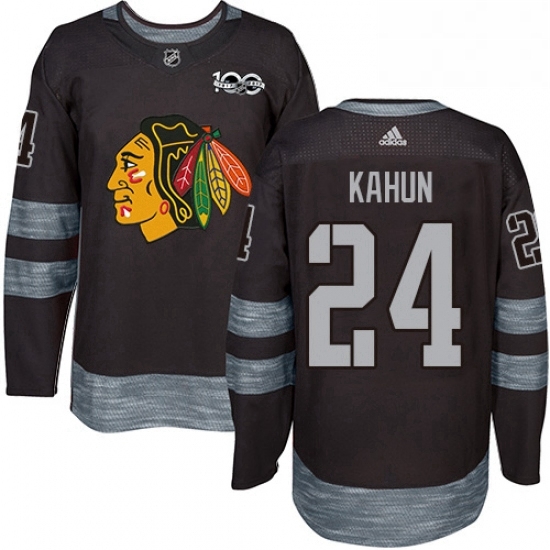 Mens Adidas Chicago Blackhawks 24 Dominik Kahun Black 1917 2017 100th Anniversary Stitched NHL Jersey Mens Adidas Chicago Blackhawks 24 Dominik Kahun Black 1917 2017 100th Anniversary Stitched NHL Jersey