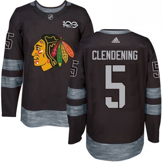Mens Adidas Chicago Blackhawks 5 Adam Clendening Authentic Black 1917 2017 100th Anniversary NHL Jersey Mens Adidas Chicago Blackhawks 5 Adam Clendening Authentic Black 1917 2017 100th Anniversary NHL Jersey