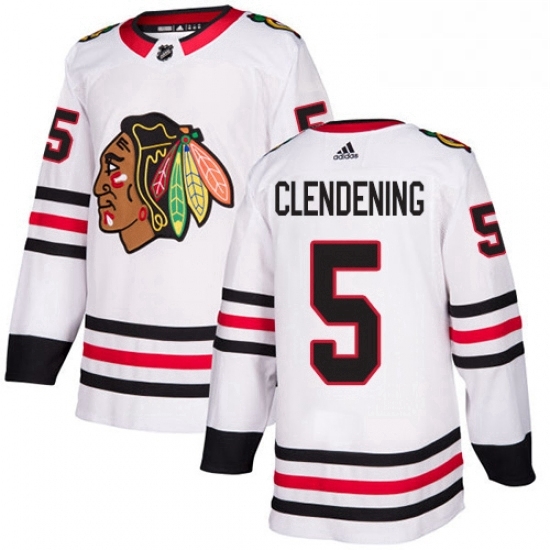 Mens Adidas Chicago Blackhawks 5 Adam Clendening Authentic White Away NHL Jersey Mens Adidas Chicago Blackhawks 5 Adam Clendening Authentic White Away NHL Jersey