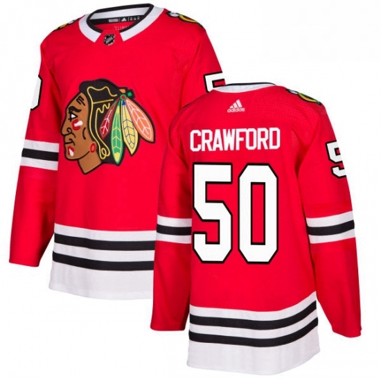 Mens Adidas Chicago Blackhawks 50 Corey Crawford Authentic Red Home NHL Jersey Mens Adidas Chicago Blackhawks 50 Corey Crawford Authentic Red Home NHL Jersey