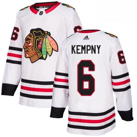 Mens Adidas Chicago Blackhawks 6 Michal Kempny Authentic White Away NHL Jersey Mens Adidas Chicago Blackhawks 6 Michal Kempny Authentic White Away NHL Jersey