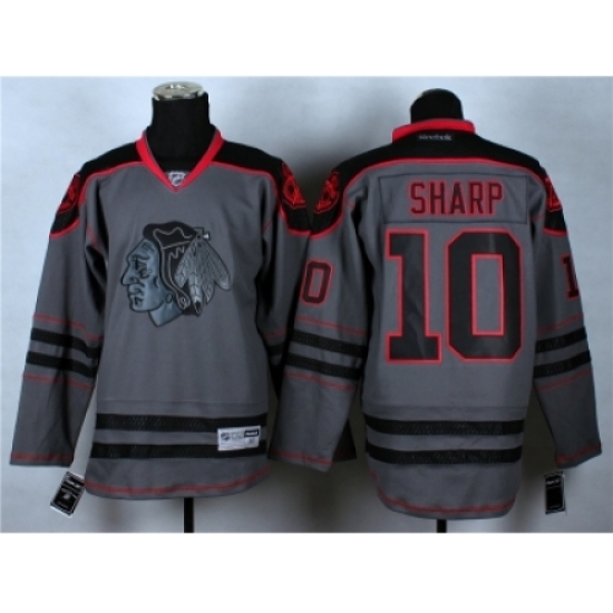 NHL Chicago Blackhawks #10 Patrick Sharp Cross Check Fashion Stitched NHL Grey jerseys NHL Chicago Blackhawks #10 Patrick Sharp Cross Check Fashion Stitched NHL Grey jerseys