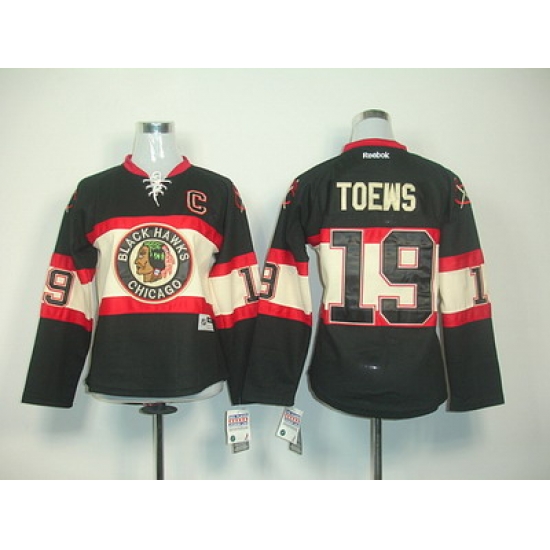 Women Chicago Blackhawks #19 TOEWS WINTER CLASSIC Black Women Chicago Blackhawks #19 TOEWS WINTER CLASSIC Black