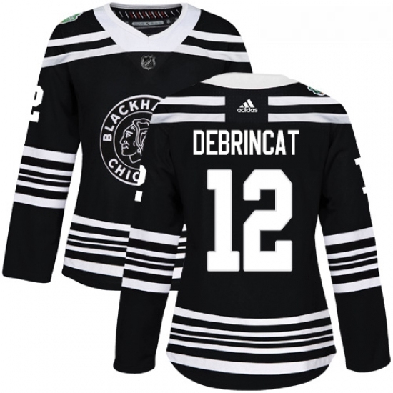 Womens Adidas Chicago Blackhawks 12 Alex DeBrincat Authentic Black 2019 Winter Classic NHL Jersey Womens Adidas Chicago Blackhawks 12 Alex DeBrincat Authentic Black 2019 Winter Classic NHL Jersey