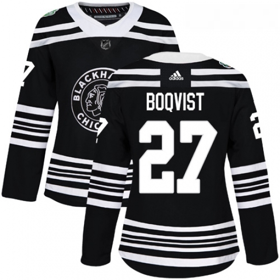 Womens Adidas Chicago Blackhawks 27 Adam Boqvist Authentic Black 2019 Winter Classic NHL Jersey Womens Adidas Chicago Blackhawks 27 Adam Boqvist Authentic Black 2019 Winter Classic NHL Jersey