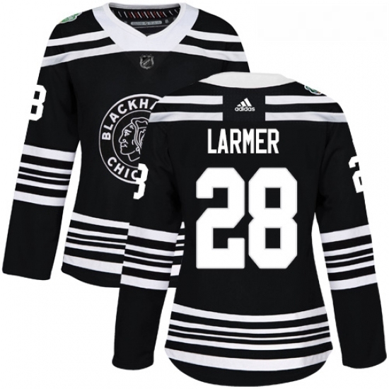 Womens Adidas Chicago Blackhawks 28 Steve Larmer Authentic Black 2019 Winter Classic NHL Jersey Womens Adidas Chicago Blackhawks 28 Steve Larmer Authentic Black 2019 Winter Classic NHL Jersey