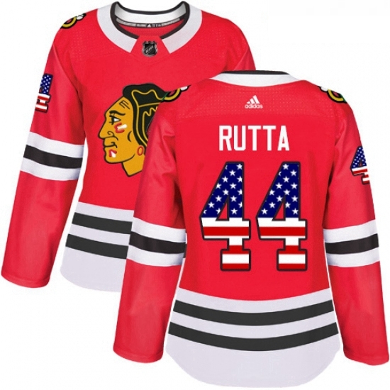 Womens Adidas Chicago Blackhawks 44 Jan Rutta Authentic Red USA Flag Fashion NHL Jersey Womens Adidas Chicago Blackhawks 44 Jan Rutta Authentic Red USA Flag Fashion NHL Jersey