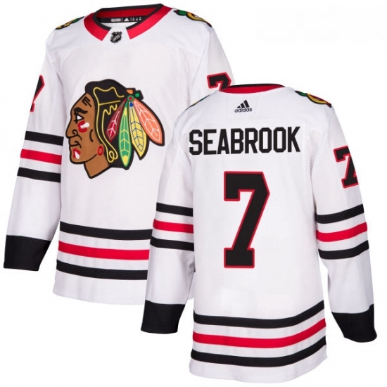 Womens Adidas Chicago Blackhawks 7 Brent Seabrook Authentic White Away NHL Jersey Womens Adidas Chicago Blackhawks 7 Brent Seabrook Authentic White Away NHL Jersey