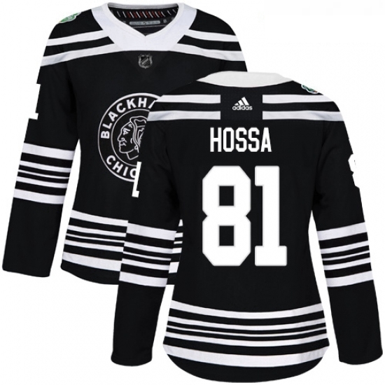 Womens Adidas Chicago Blackhawks 81 Marian Hossa Authentic Black 2019 Winter Classic NHL Jersey Womens Adidas Chicago Blackhawks 81 Marian Hossa Authentic Black 2019 Winter Classic NHL Jersey