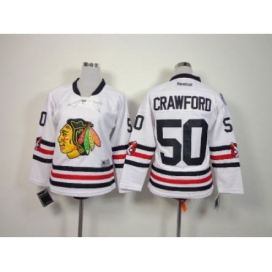 NHL Youth chicago blackhawks #50 Corey Crawford white jerseys(2015 new classic)
